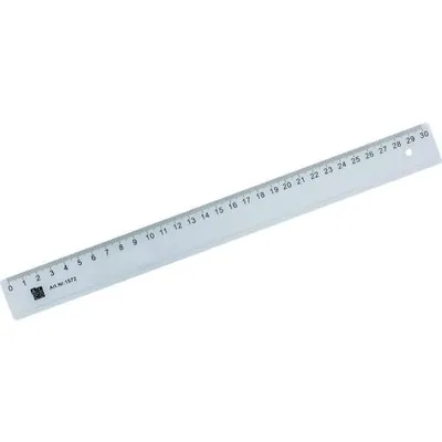 Produktbild von Kunststofflineal, transparent, 30 cm mit Facette & Tuschekante, mm-Einteilung