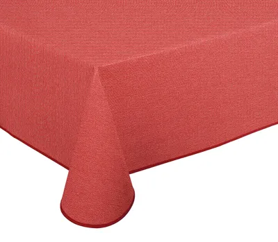 Tischdecke abwaschbar, rutschfest, oval 140x190 cm, rot