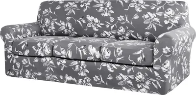 Obrázek produktu pro Super stretch potah na pohovku s odděleným polštářovým potahem Pohovka Křeslo Loveseat Pohovka Kryty（3 Seater Sofa，Grey）
