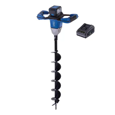 Produktbild von Scheppach Akku Erdbohrer BC-EB100-X - 20V | 800mm Bohrerlänge | Ø100mm Bohrer | 3 Betriebsmodi | Softgrip | inkl. 4Ah Akku + 2,4A Ladegerät