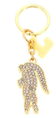 Produktbild von LACOSTE Schlüsselanhänger L Charms Strass Croc Charm Strass Gold goldfarben
