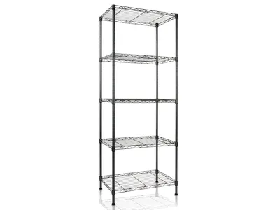 Immagine prodotto di Scaffale in metallo Rocky verniciato a polvere nero 5 ripiani 55 x 35 x 140 cm