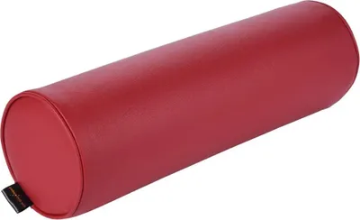 Immagine prodotto di Cuscino cervicale con rivestimento in Pelle finta, cuscino per le ginocchia, cuscino di posizionamento per la terapia posturale e la fisioterapia | 50 x 15 cm | Bordeaux