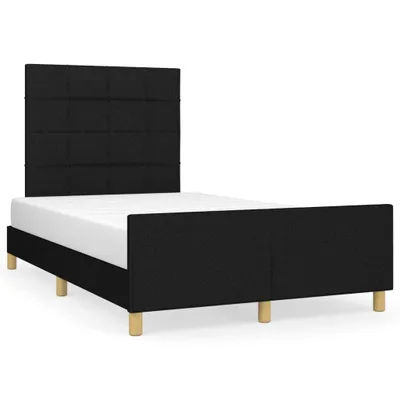 Produktbild von vidaXL Bettgestell ohne Matratze Schwarz 120x200 cm Stoff
