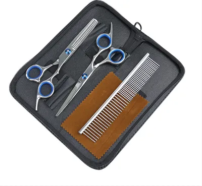 Immagine prodotto di INF Kit per la toelettatura degli animali domestici, set di forbici per la toelettatura degli animali domestici in acciaio inossidabile da 4 pezzi