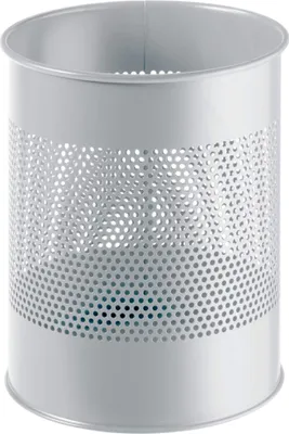Obrázok produktu pre DURABLE Papierkorb Metall rund 15 Liter mit Ring 165mm grau