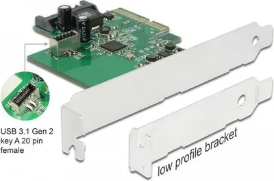 Obrázok produktu pre DeLOCK 89029, Pcie, SATA, USB 3.2 Gen 2 (3.1 Gen 2), PCIe 3.0, SATA, 10 Gbit/s, Windows 10, Windows 10 x64, Windows 7, Windows 7 x64, Windows 8.1, Windows 8.1 x64