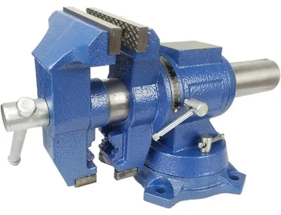 Immagine prodotto di Morsa multifunzione - Morsa da banco - Apertura 125 mm - Profondità di serraggio 70 mm - Rotazione a 360° - Ghisa sferoidale - Manuale - Blu