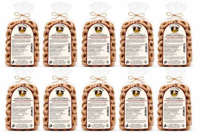 Produktbild von La Cuoca Pugliese - Taralli mit Schokolade und Mandeln - Süßes Gebäck aus Apulien 250 g