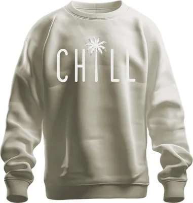 Produktbild von Chill Palme Strand Urlaub Sommer Relax Meer Tropisch Relaxen Uni Sweatshirt Pullover, Natur, L
