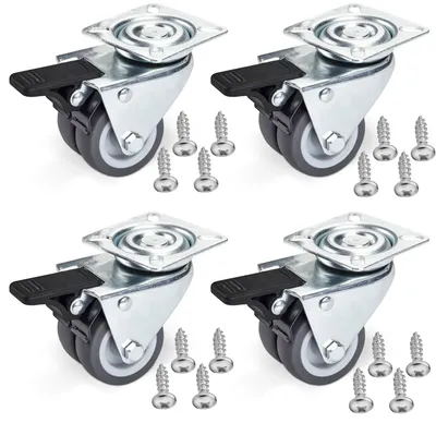 Produktbild von 4er Set SOTECH Möbelrolle Durchmesser 50 mm mit Bremse Ø 50 mm