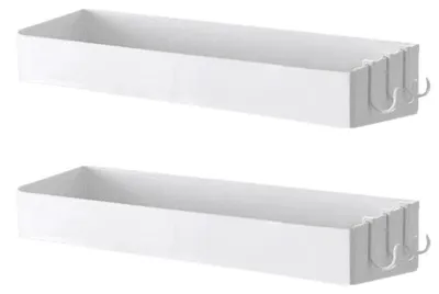 Immagine prodotto di Mensola doccia senza trapano - Set di 2 - Bianco - 40 x 11 x 6 cm - 5 kg