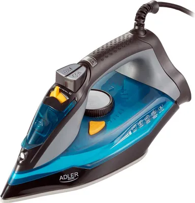 Produktbild von Adler Iron AD 5032 Blau/Grau, 3000 W, Dampfbügeleisen, Dauerdampf 45 g/min, Dampfstoßleistung 80 g/min, Wassertankinhalt 350 ml (AD 5032)