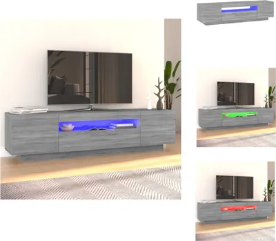 Obrázek produktu pro vidaXL TV skříňka s LED světly šedá Sonoma 160x35x40 cm - TV nábytek