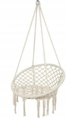 Produktbild von Huśtawka ogrodowa domowa wisząca kokon w stylu boho beżowy