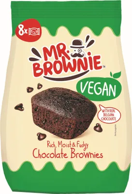 Produktbild von Mr. Brownie Chocolate Brownies Vegan mit Schoko Stückchen 200g