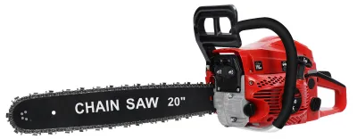 Produktbild von 20-Zoll-Benzinkettensäge, 58 cm³ Zweitakt-Benzinkettensäge, kabellose Handkettensäge, leistungsstarke Forstkettensäge zum Holzfällen und Baumschnitt