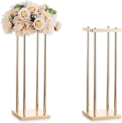 Produktbild von Famanu Pflanzentisch Gold - 2 Stück - Tragkraft bis 15 kg - Dekorative Accessoires - 80x28cm