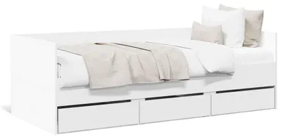Obrázek produktu pro vidaXL Denní postel se zásuvkami bez matrace Bílá 90x190 cm