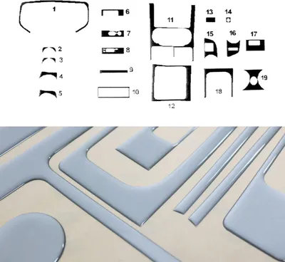 Image de Décor intérieur Cockpit pour Isuzu D-Max 2008-2012 Aluminium Optik 19tlg