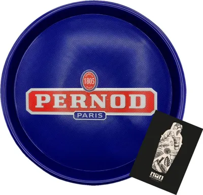Produktbild von Pernod Paris Tablett Serviertablett in Blau Kellnertablett mit Gummi