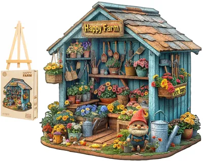 Produktbild von Pasjo24 Holzpuzzle Glückliche Farm 260 Teile in Holzbox