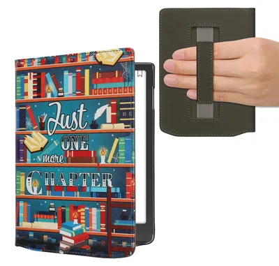 Produktbild von kwmobile Schutzhülle für Pocketbook InkPad 4 / Color 3 / Color 2 / Vivlio InkPad 4 / InkPad Color 3 Hülle - eReader Flip Case mit Handschlaufe und