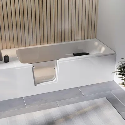 Produktbild von Steinkamp easy entry Badewanne 170 x 75 cm mit Glastür links und Acrylverkleidung