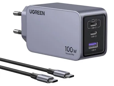 Imagen del producto de Cargador UGREEN Nexode Pro de 100W con tecnología GaN e incluye cable USB-C