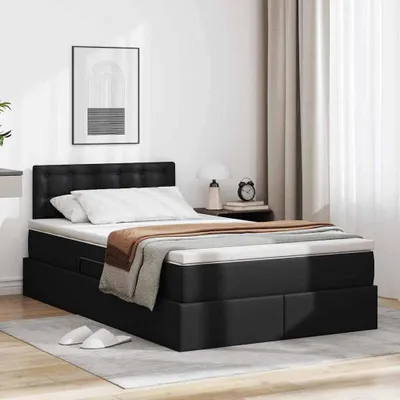 Immagine prodotto di Maison Exclusive - Letto con contenitore e LED Nero 120 x 190 cm Pelle finta