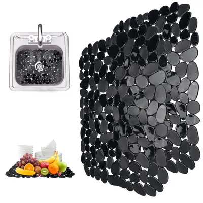 2er-Pack PVC Spülbeckenmatte 40x30 cm, Schutz