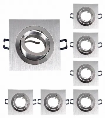 Produktbild von 6x Einbaurahmen GU10 SET 80mm inkl GU10 Fassung 6711