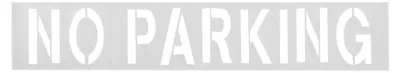 Image de Pochoir en silicone "Interdit de stationner", 30 cm, réutilisable. Pochoir pour lettres "Interdit de stationner", modèle pour peinture de marquage au sol, idéal pour délimiter les zones de stationnement et les bordures de routes