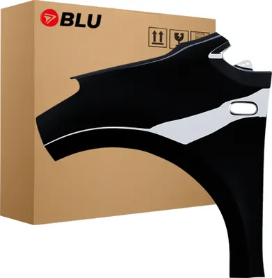Immagine prodotto di BLU Parafango compatibile con VW Volkswagen UP! LC9X Sinistra Schwarz TiefSchwarz | 2012-2016 | Anteriore | Verniciato | Pronto per il montaggio | Acciaio