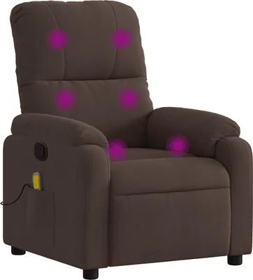 Produktbild von vidaXL Massagesessel Braun Mikrofasergewebe