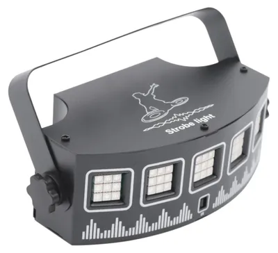 Obrázok produktu pre DJ party lampa – YSH601 LED stroboskop – ovládaná zvukom – diaľkové ovládanie – 7 farieb – 10 W – DC 5 V – EU zástrčka – červená/zelená/modrá