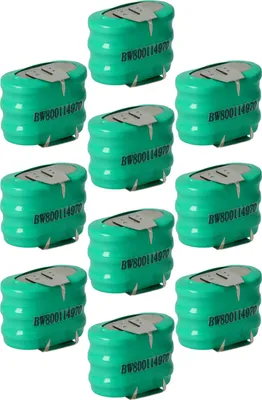 Produktbild von vhbw 10x NiMH Ersatz Knopfzellen-Akku (150 mAh, 3,6 V, NiMH)