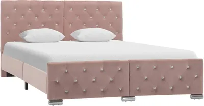 Produktbild von The Living Store Bettgestell Rosa Samt 140x200 cm