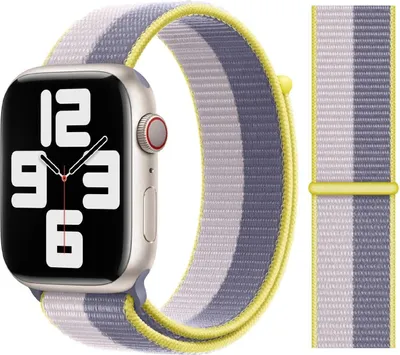 Produktbild von Original Apple Sport Loop Armband 42/44/45mm MN5R3ZM/A Lavender Gray/Light Lilac