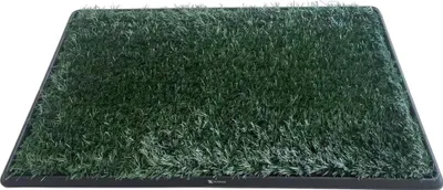 Immagine prodotto di Toilette per cani con erba sintetica – Soluzione igienica per interni ed esterni – Adatta agli animali domestici – 60 x 40 cm – Ideale per l'addestramento alla pulizia