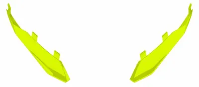Image de Extracteur de spoiler arrière jaune fluorescent Casque Airoh Twist 3