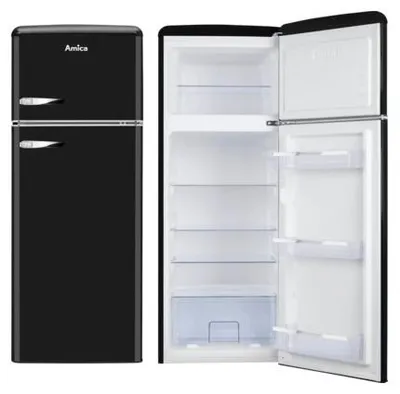 Produktbild von Amica KGC15637MS Doppeltürkühlschrank 162/44L E 144x55x61,5cm Retro matt-sw