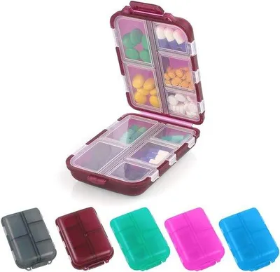 Produktbild von Famanu Pillendose Organizer mit 10 Fächern - Ideal für Vitamine und Medikamente