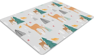Produktbild von Stuhlunterlage Bürostuhlunterlage 120 cm x 90 cm Bodenmatte Bürostuhlunterlage - Waldtiere