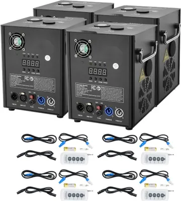 Immagine prodotto di Macchina per scintille 500 W - Macchina pirotecnica - Macchina per fuochi d'artificio - Controllore DMX - Lega di alluminio - Regolabile da 2 a 4 metri - Macchina per scintille fredde - Ideale per matrimoni, spettacoli di DJ, feste - 7 minuti per ricarica