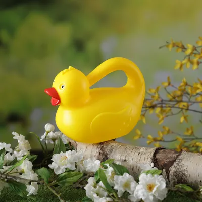 Produktbild von Kinder Mini Gießkanne Ente LILO - Kunststoff - H: 13cm - 0,4 Liter - gelb