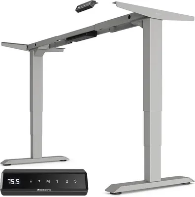 Imagen del producto de Escritorio de pie ajustable en altura Silecomplaza HomePro: estructura para escritorio ajustable eléctricamente con motor de doble funcionamiento silencioso y pantalla táctil. Alta capacidad de carga. Escritorio de pie