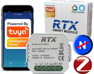 Produktbild von TUYA 1ob ZigBee Junction Relay arbeitet ohne N