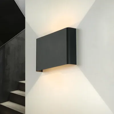 Produktbild von Wandleuchte eckig Graphit G9 230V moderne Hotelleuchte Wandlampe Up Down Flurlampe Lampe Wohnzimmer Schlafzimmer