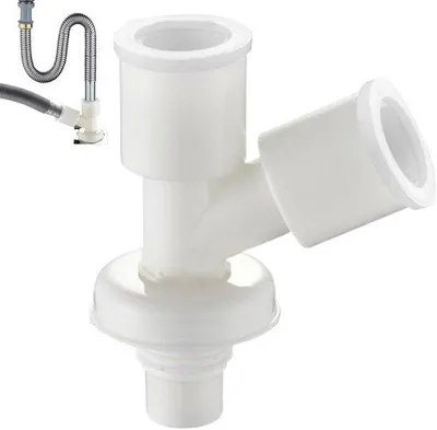 Obrázok produktu pre Sanitárny adaptér – oddeľovač odtokového potrubia práčky – tesniace náhradné diely pre práčky a drez